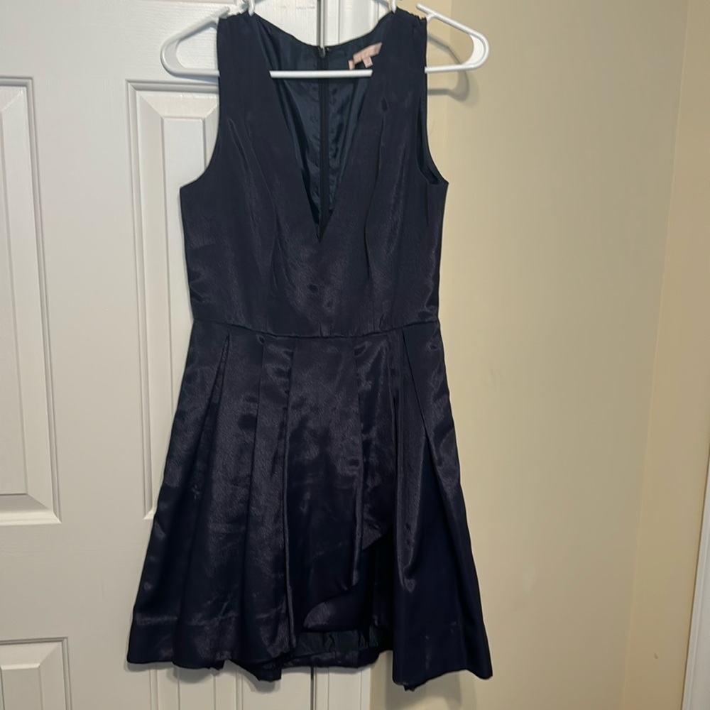 Navy Vneck Dress